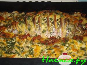 Фаршированная овощами рыба