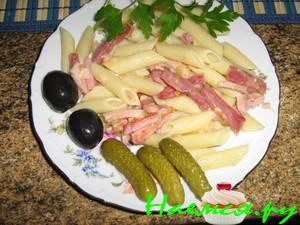 Макароны с окороком и сыром Макароны с окороком и сыром