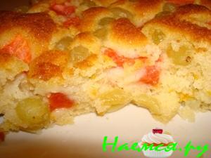 Пирог с виноградом и арбузом Пирог с виноградом и арбузом