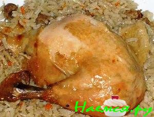 Курица фаршированная рисом