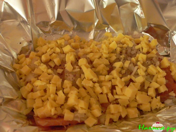 Семга запеченная в духовке со сливками