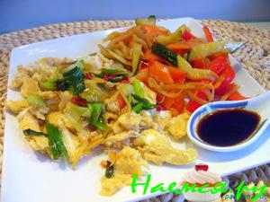 Вок-яичница (яичница в азиатском стиле) Вок-яичница (яичница в азиатском стиле)