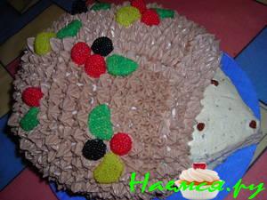 Торт бисквитный "Ёжик"