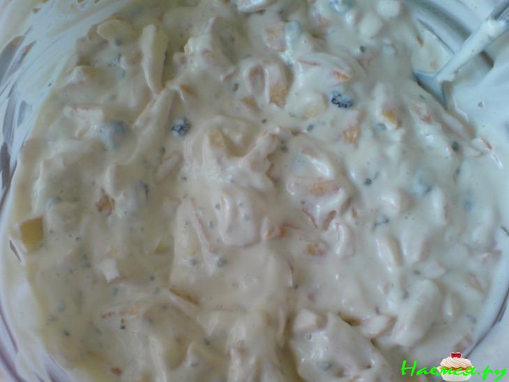 Яблочно-фисташковый торт без выпечки