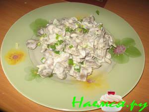 Куриные желудочки в сливочном соусе Куриные желудочки в сливочном соусе