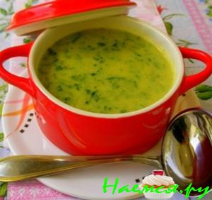 Сливочный суп-пюре из цуккини и шпината