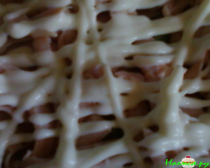 Мини-пицца с вареной колбаской и грибами Мини-пицца с вареной колбаской и грибами