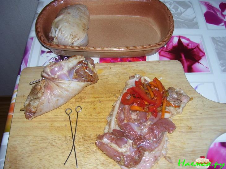 Рулетики куриные с морковью