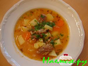 Суп перловый шотландский