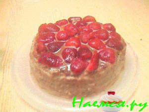 Шоколадно-твороженный тортик