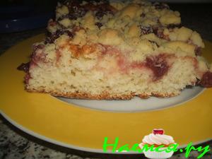 Вишнёвый пирог (вкусно и быстро)