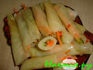 Закуска "Капустные рульки"