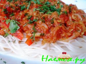 Овощи с пастой Сомен - "Ясай Яки Сомен"