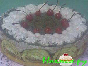 Вишнево-шоколадный торт