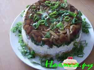 Опята на поляне