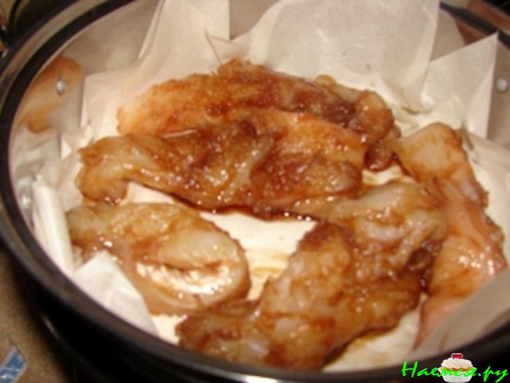 Треска замаринованная и приготовленная на пару