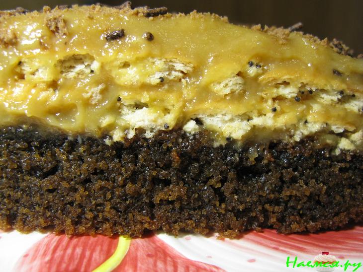 Торт-манник с крекером и заварным кремом