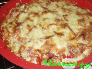 "Пицца" их пельменей на скорую руку