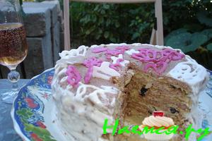 Торт "Мария" с двумя кремами