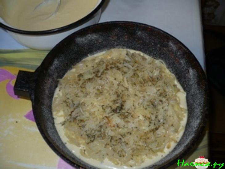 Пирог с капустой "Нежность" (заливной)