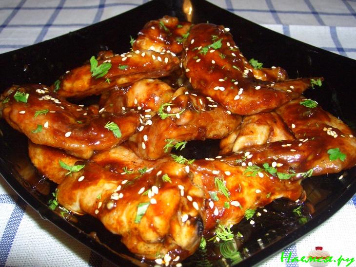 Куриные крылышки в соусе Терияки