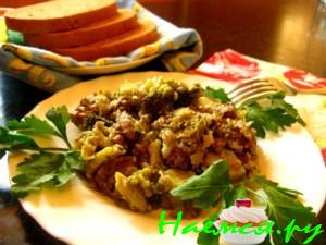 Куриная печень с брокколи Куриная печень с брокколи