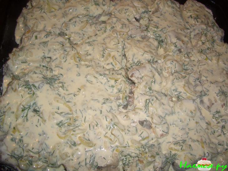 Рыба запеченная в сметане