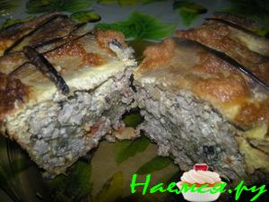 Мусака с фаршем и сыром Мусака с фаршем и сыром