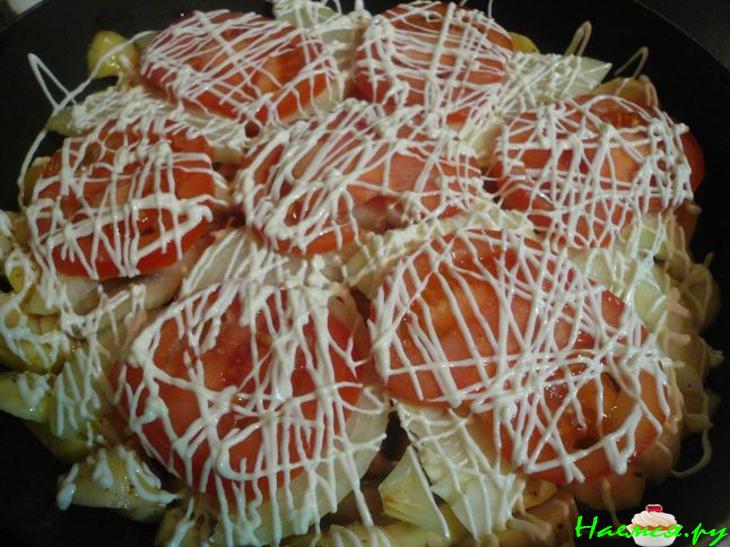 Рыба с овощами и картофелем