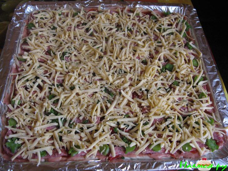 Вкуснейшая пицца на тонком кефирном тесте Вкуснейшая пицца на тонком кефирном тесте