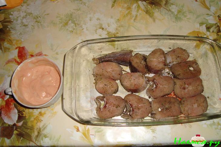 Минтай запеченный