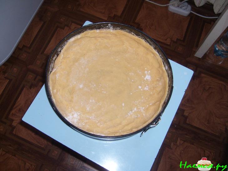 Пирог с творогом и персиками Пирог с творогом и персиками