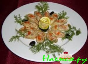 Роллы по-русски с семгой и творогом Роллы по-русски с семгой и творогом