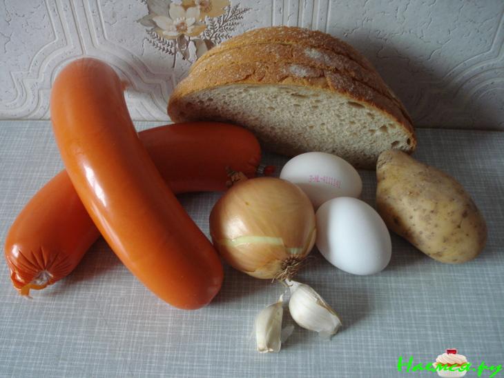 Котлеты из варёной колбасы