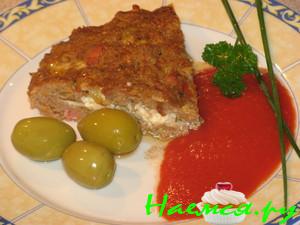 Запеканка по-гречески с томатным кетчупом Запеканка по-гречески с томатным кетчупом