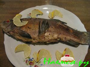 Рыба фаршированная овощами и плавленым сырком