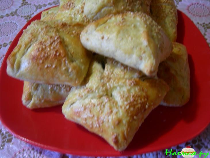 Пирожки слоеные с ливером