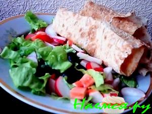 Салат крабовый с лавашом Салат крабовый с лавашом