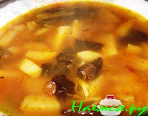 Любимый грибной супчик моего внука "Привереда"