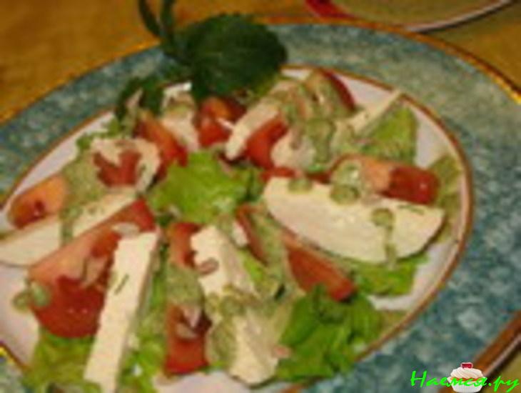 Помидоры и не только с апельсиново-кунжутной заправкой