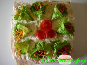 Торт с крабовыми палочками