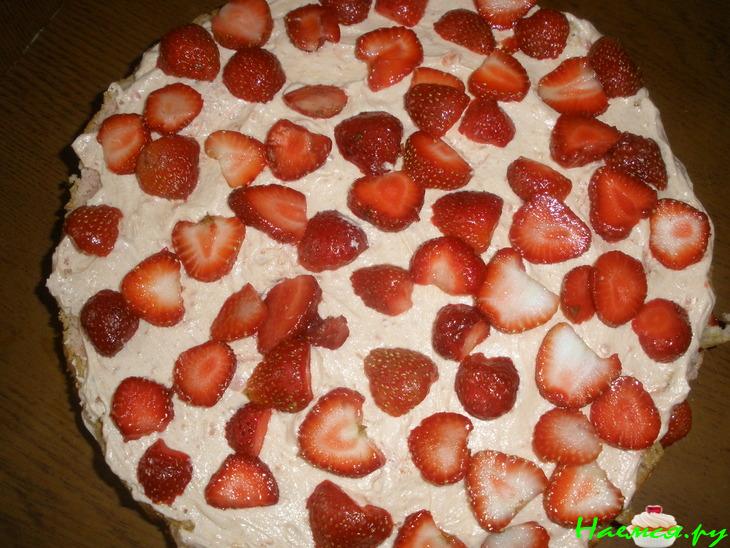 Клубнично-шоколадный торт