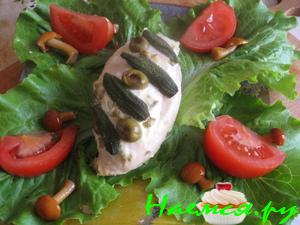 Куриные грудки с оливками и корнишонами Куриные грудки с оливками и корнишонами