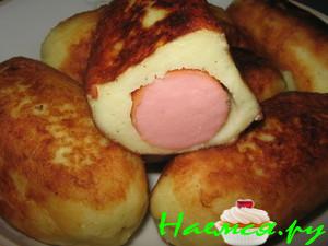 Сосиски в картофельной шубке Сосиски в картофельной шубке