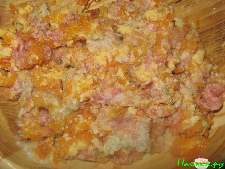 Морковь фаршированная мясом в кляре Морковь фаршированная мясом в кляре