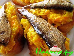 Вкусные бутерброды со шпротами