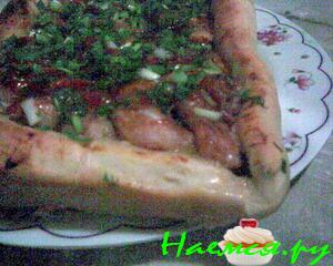 Открытый рыбный постный пирог