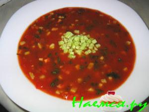 Холодный супчик из томатного сока