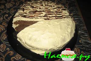 Торт с какао и заварным кремом