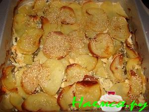 Картофельная запеканка "Золотистая" с брынзой